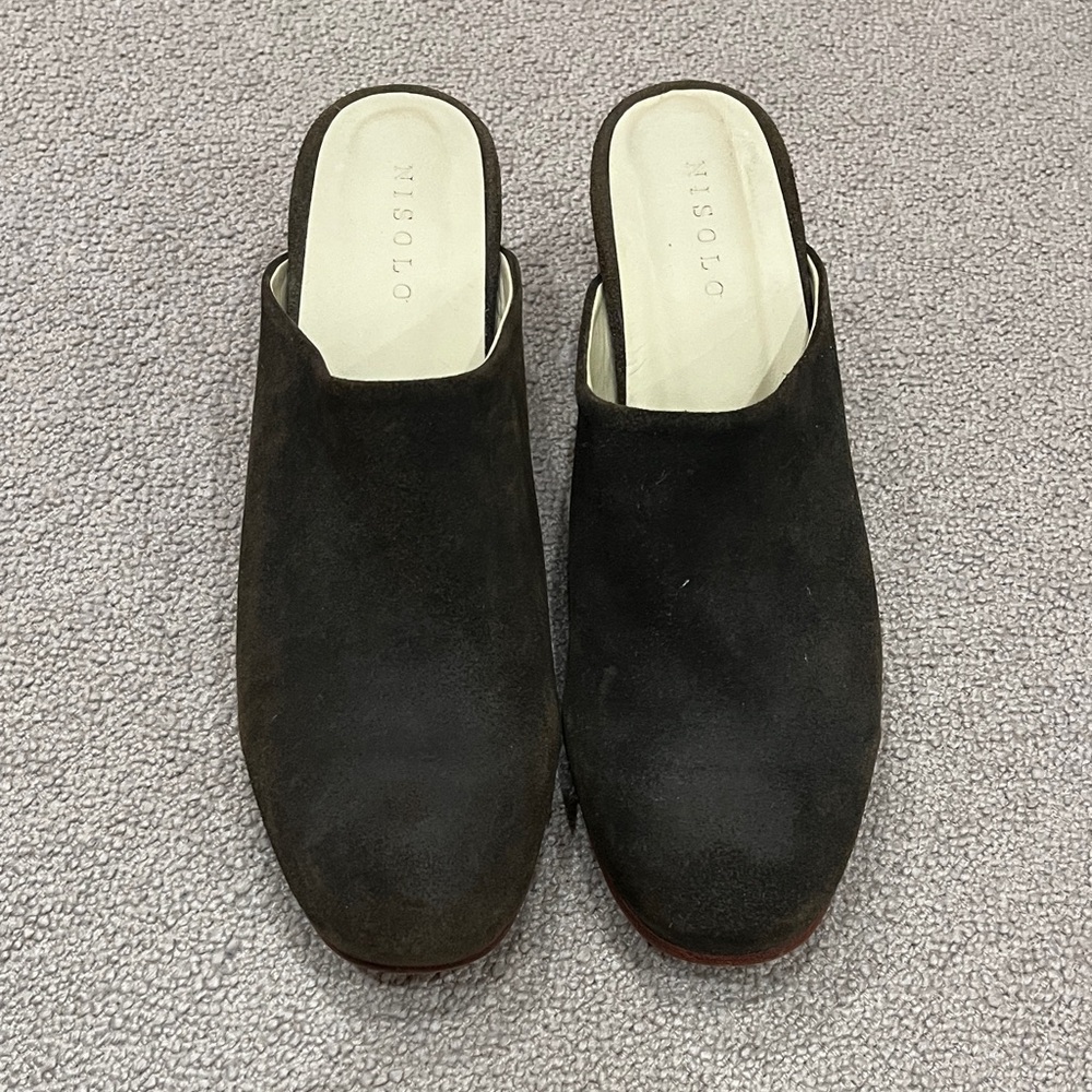 Nisolo Paloma Mule - Dark Olive - size 7.5